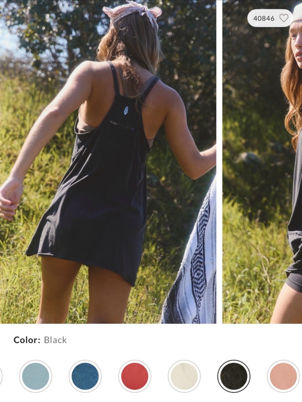 Free People Hot shot mini dress in black, size medium